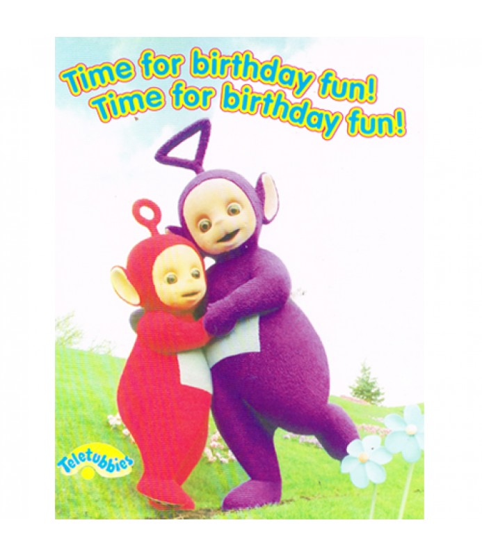 Teletubbies Time For Birthday Fun Greeting Card W Envelope Ct